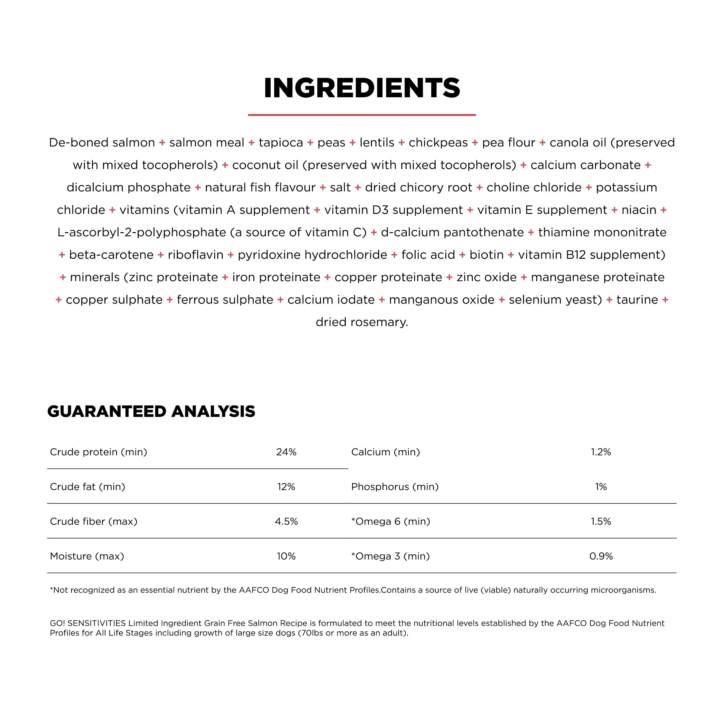 GO! SOLUTIONS SENSITIVITIES Grain Free LID Salmon Recipe | 10kg
