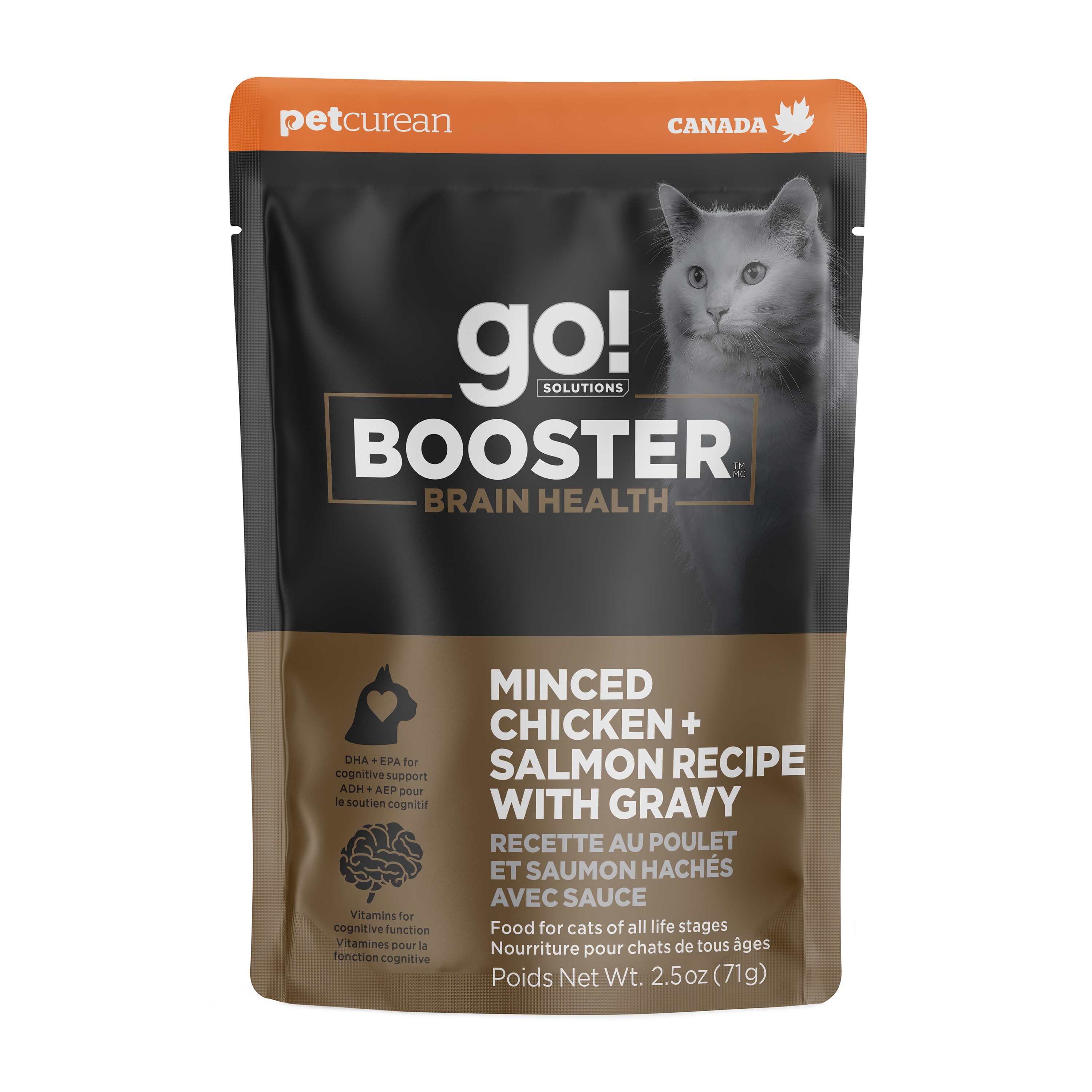 *NEW* GO! SOLUTIONS Booster Brain Health Minced Chicken + Salmon | 24/71g
