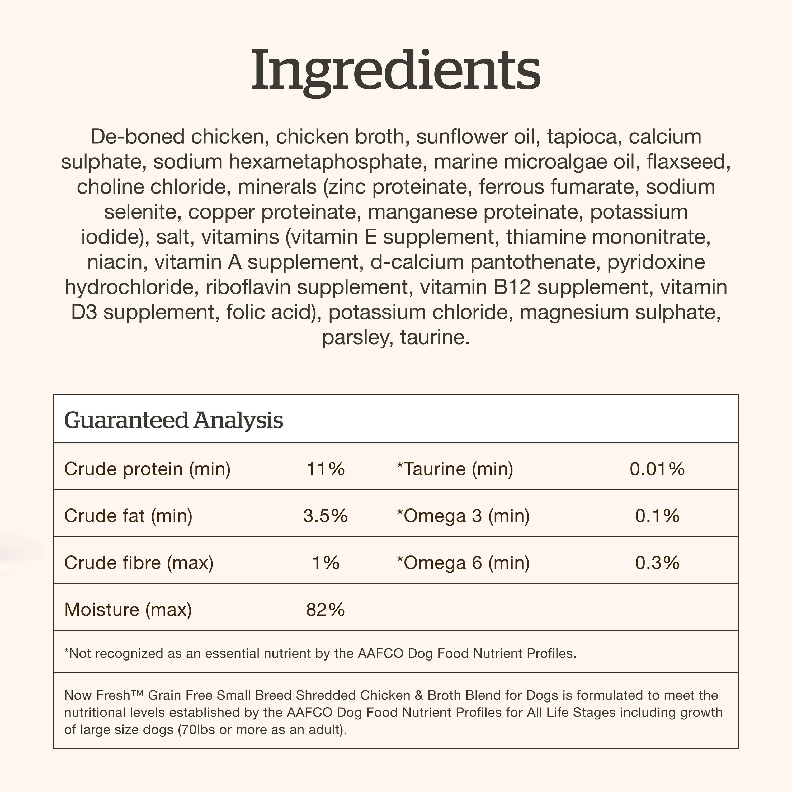 NOW FRESH Small Breed Shredded Chicken & Broth DF | 24/79g
