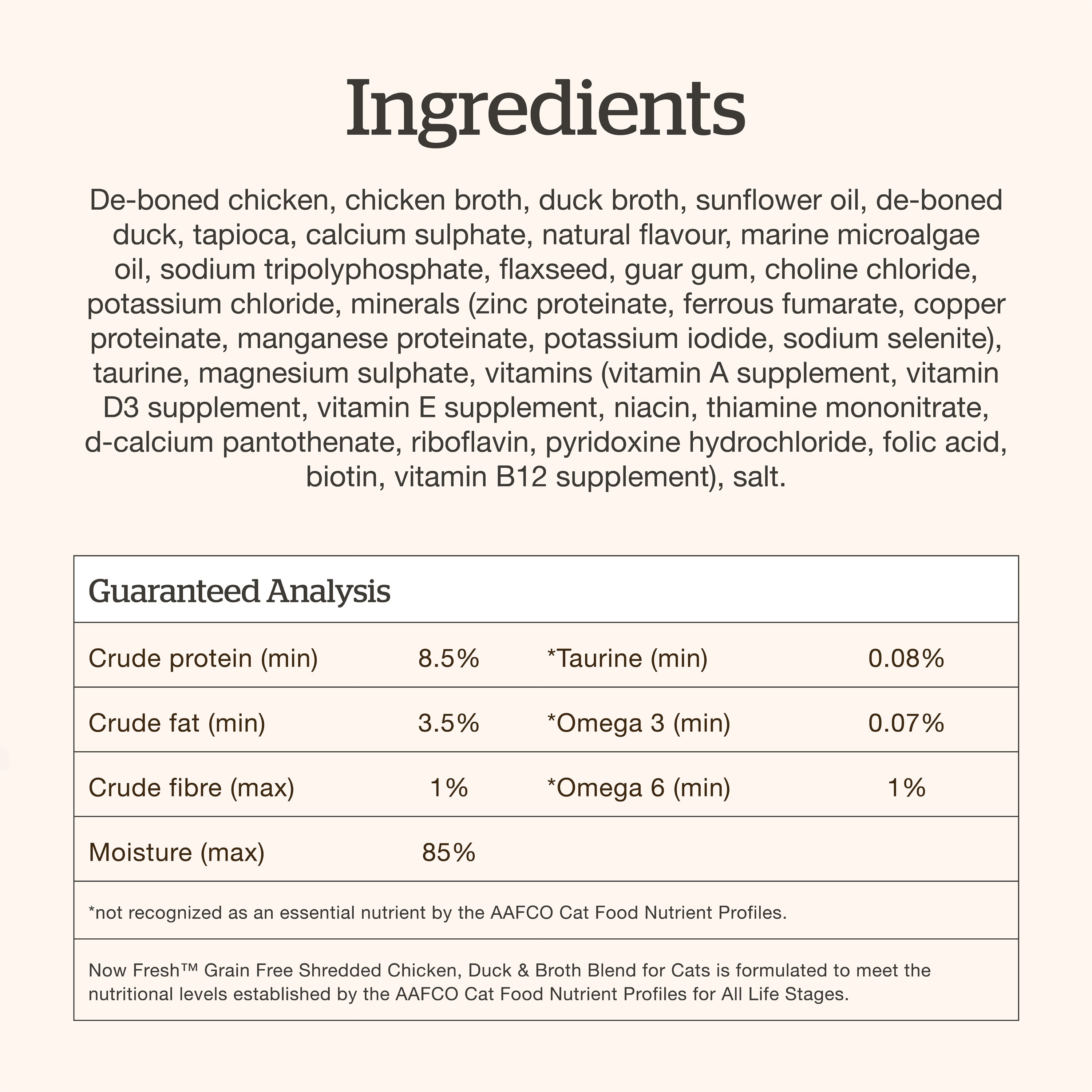 NOW FRESH Shredded Chicken, Duck & Broth Adult CF| 24/71g
