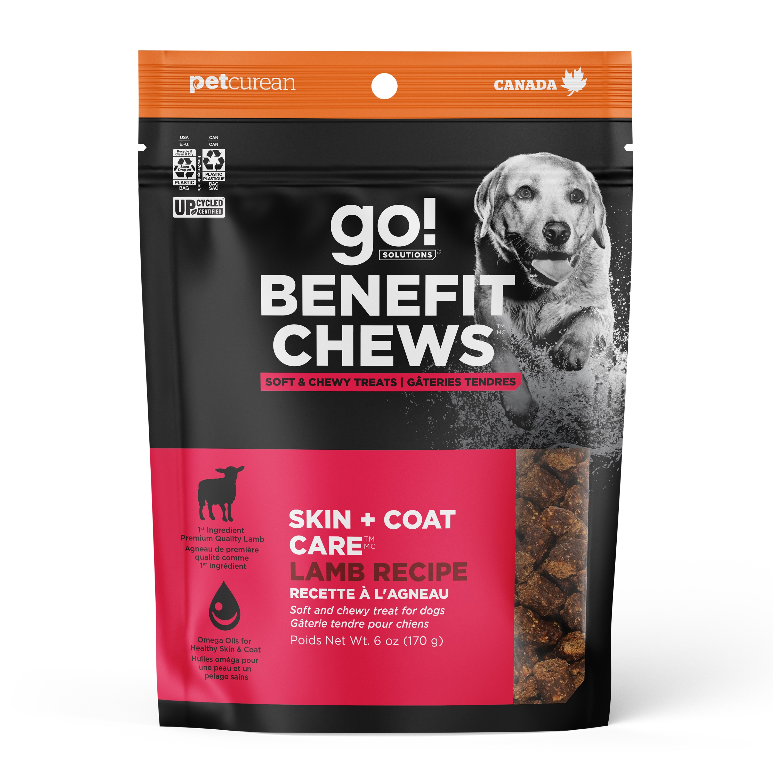 *NEW* GO! SOLUTIONS Benefit Chews SKIN + COAT Lamb DF | 10/170g